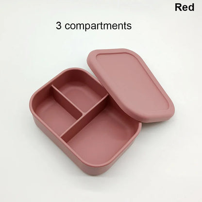 Silicone Lunch Box with 3 Compartments