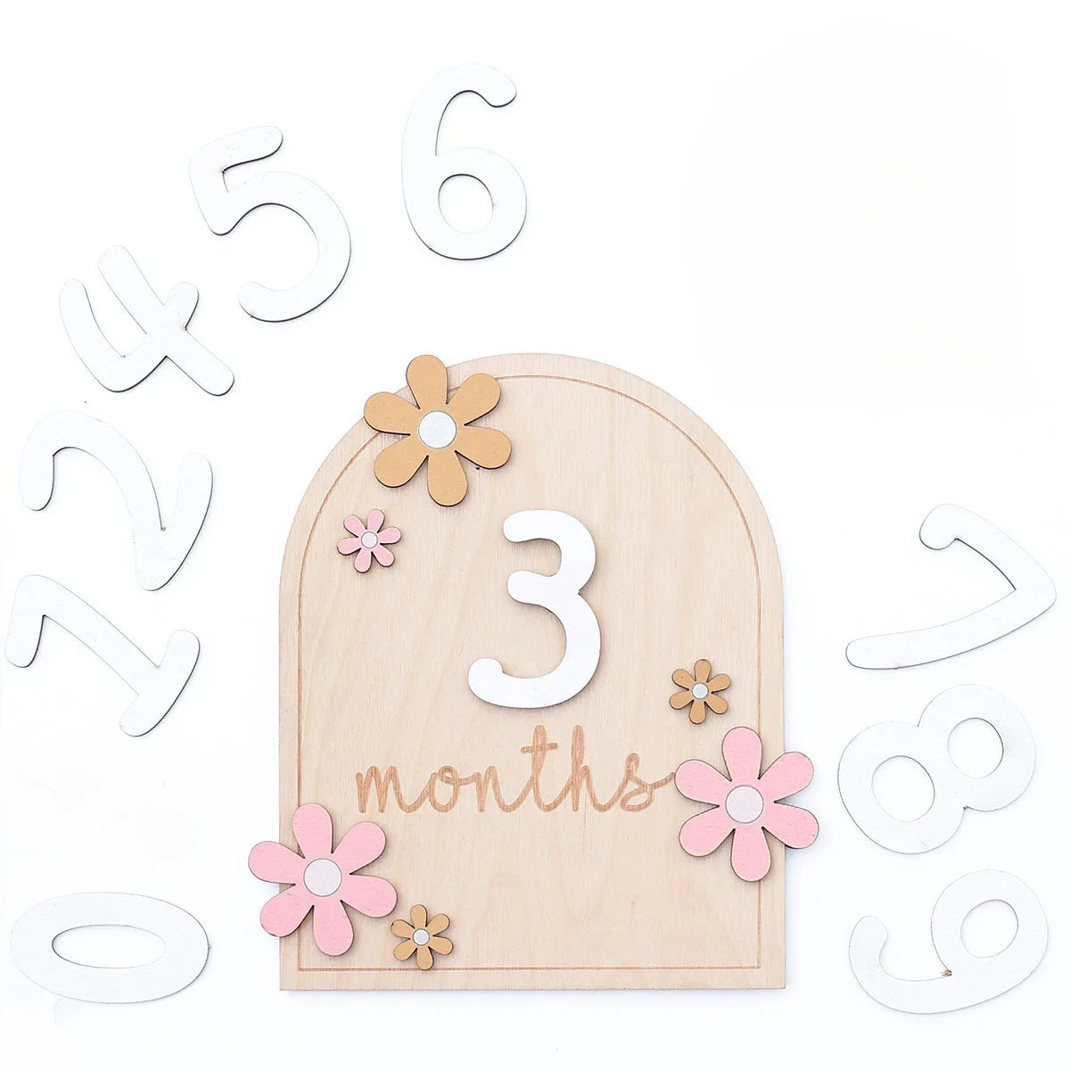 Wooden Baby Monthly Milestone Cards