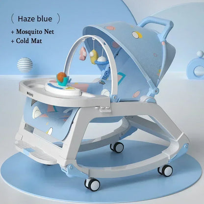 DreamNest™ 5-in-1 Baby Rocking Chair | Multi-Functional Bouncer, Seat, Rocker, Dining & Trolley