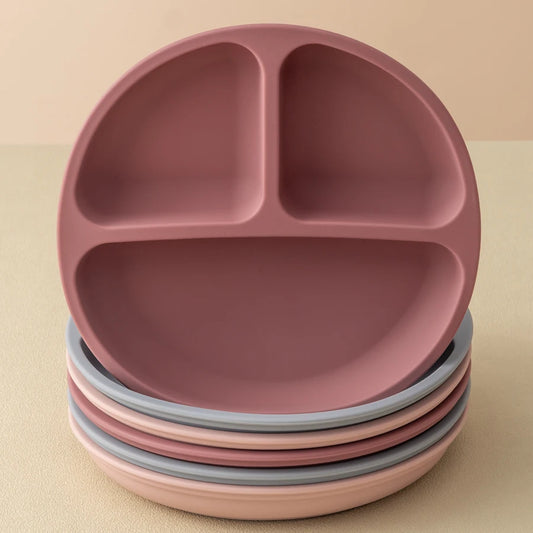 1PC Baby Sucker Silicone Dining Plate