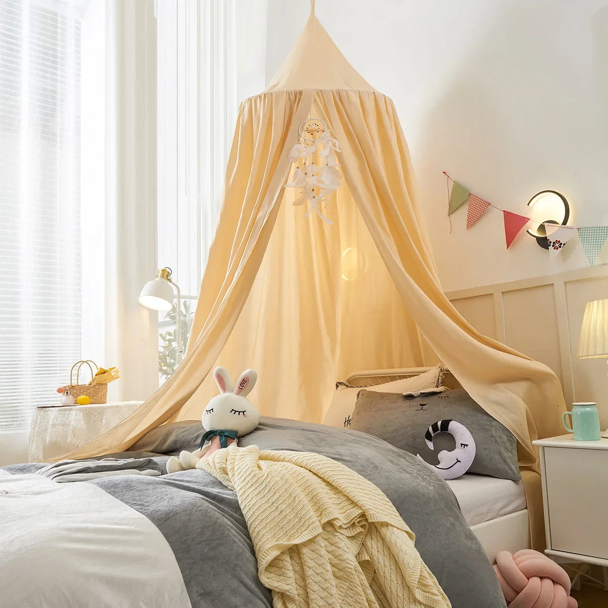 SnuggleNest™ Kids Dome Bed Curtain  All-Season Comfort