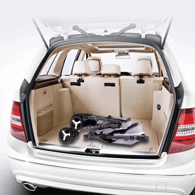 WarmHouse™ TwinFlex Double Stroller – Foldable Comfort for Two Kids