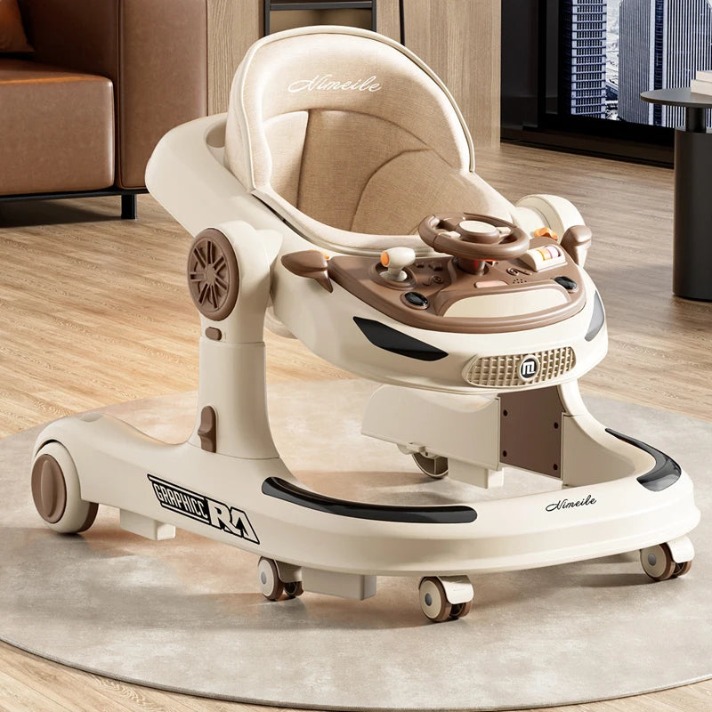 Foldable 5-Wheel Baby Walker – Safe & Stable Walking A