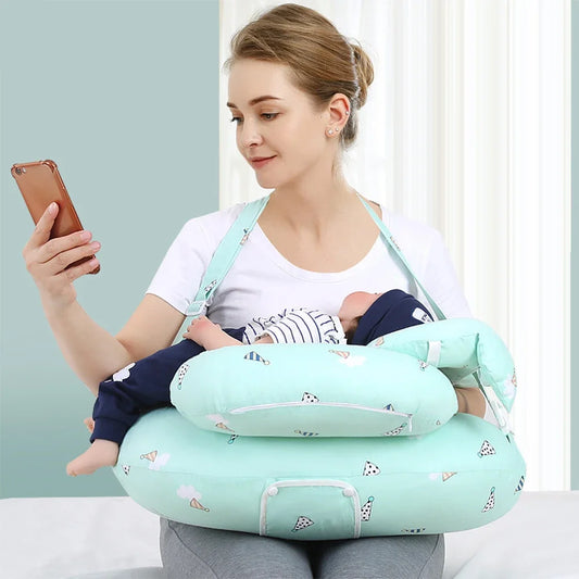 Plus Size Nursing Pillow with Adjustable Strap and Soft Removable Cover
