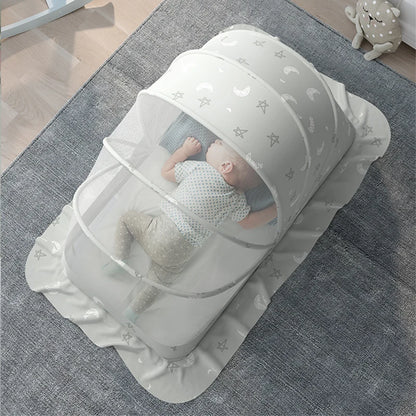 BreeziNest™ Foldable Baby Mosquito Net Canopy – Portable Bed Cover & Sunshade (0–12 Months)