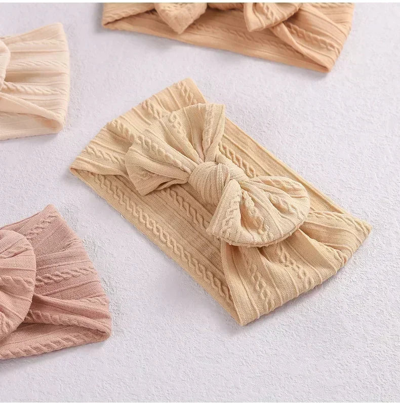 LittleCrown™ Baby Headband – Soft Cotton Blend Stretchy Bow for Newborns