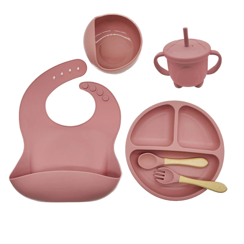 Kid's 6/8-Piece Silicone Dishes Set