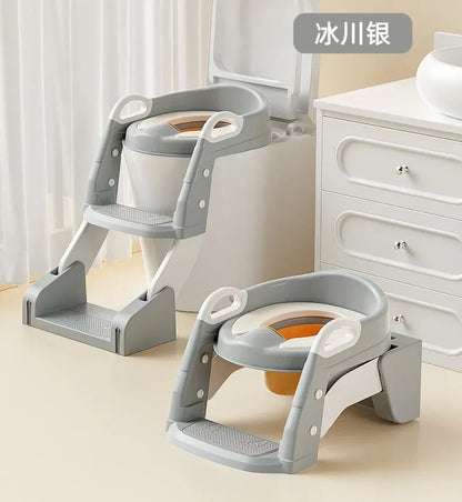 EasyPot™ Folding Baby Potty Training Seat with Step Stool Ladder – Portable Travel Toilet