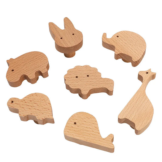 Cute Animal Wooden Door Handles for Furniture