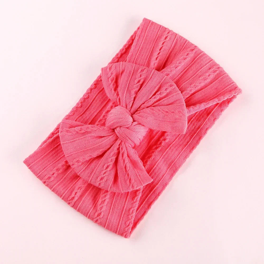 LittleCrown™ Baby Headband – Soft Cotton Blend Stretchy Bow for Newborns