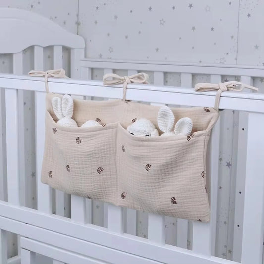 Portable Baby Bedside Dual-Pocket Storage Bag