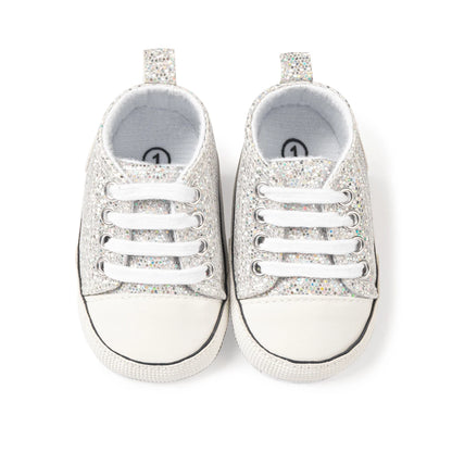 Newborn Baby Sequins Canvas Shoes