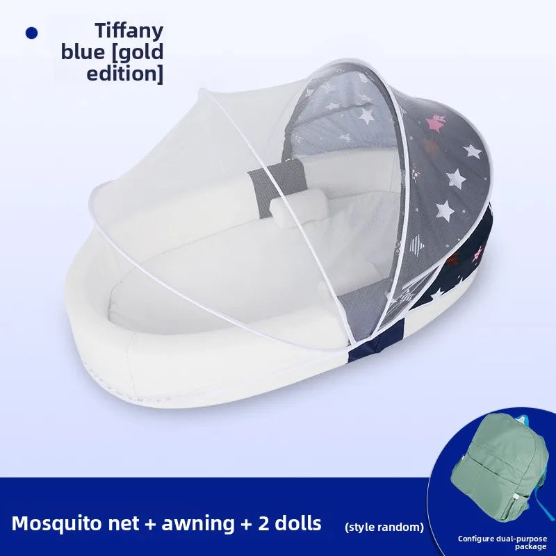 Foldable Outdoor Baby Crib with Mosquito Net