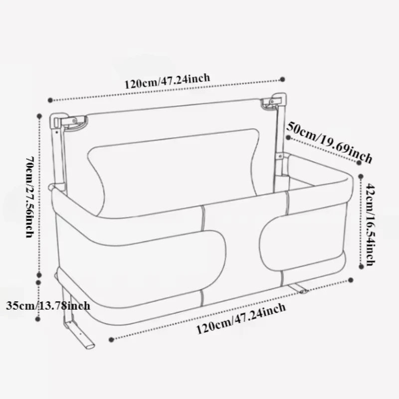 DreamNest™ Foldable Bedside Baby Bassinet