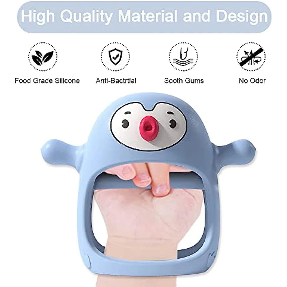 NeverDrop™ Baby Hand Teether – BPA-Free Silicone Teething Toy
