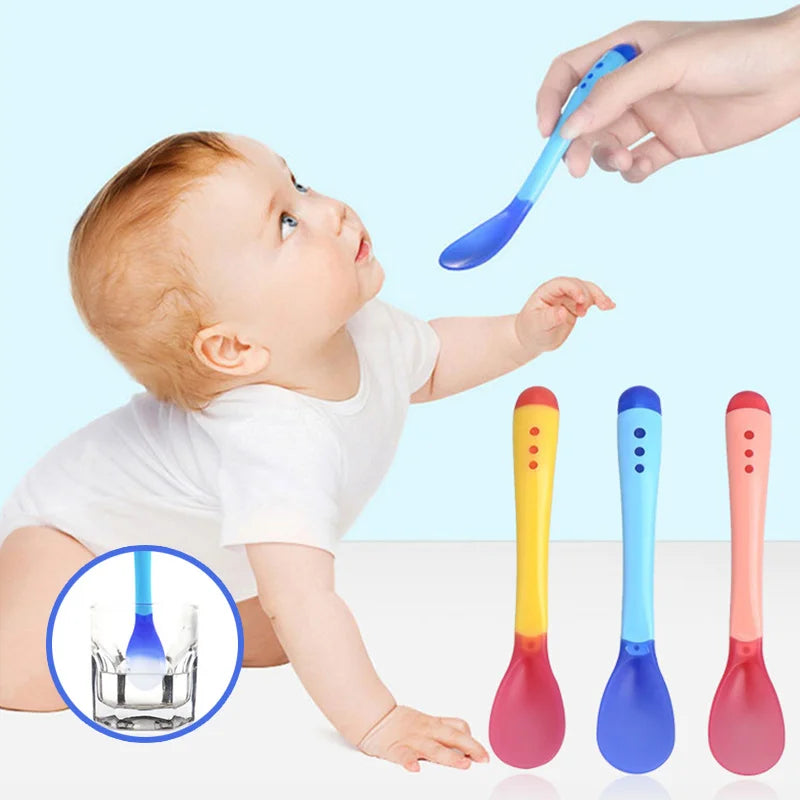 Temperature Sensitive Silicone Baby Tableware Set