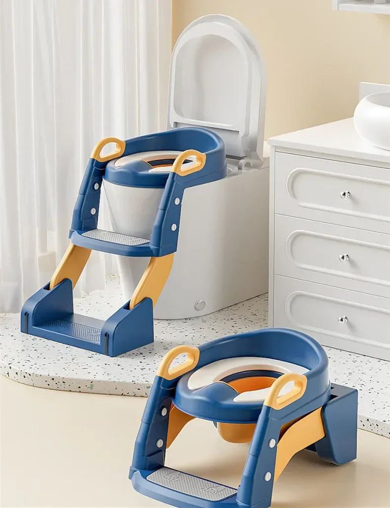 EasyPot™ Folding Baby Potty Training Seat with Step Stool Ladder – Portable Travel Toilet