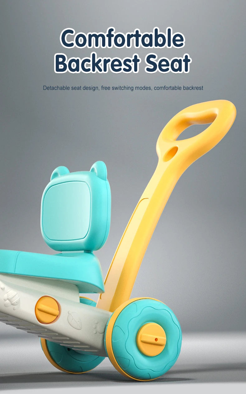 FunStep™ 5-in-1 Baby Walker – Activity Board, Play Table & Scooter for 0–2Y