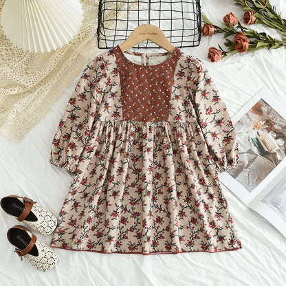 Bear Leader Autumn Girls Floral Dress