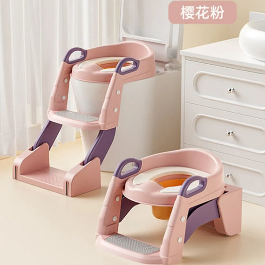 EasyPot™ Folding Baby Potty Training Seat with Step Stool Ladder – Portable Travel Toilet