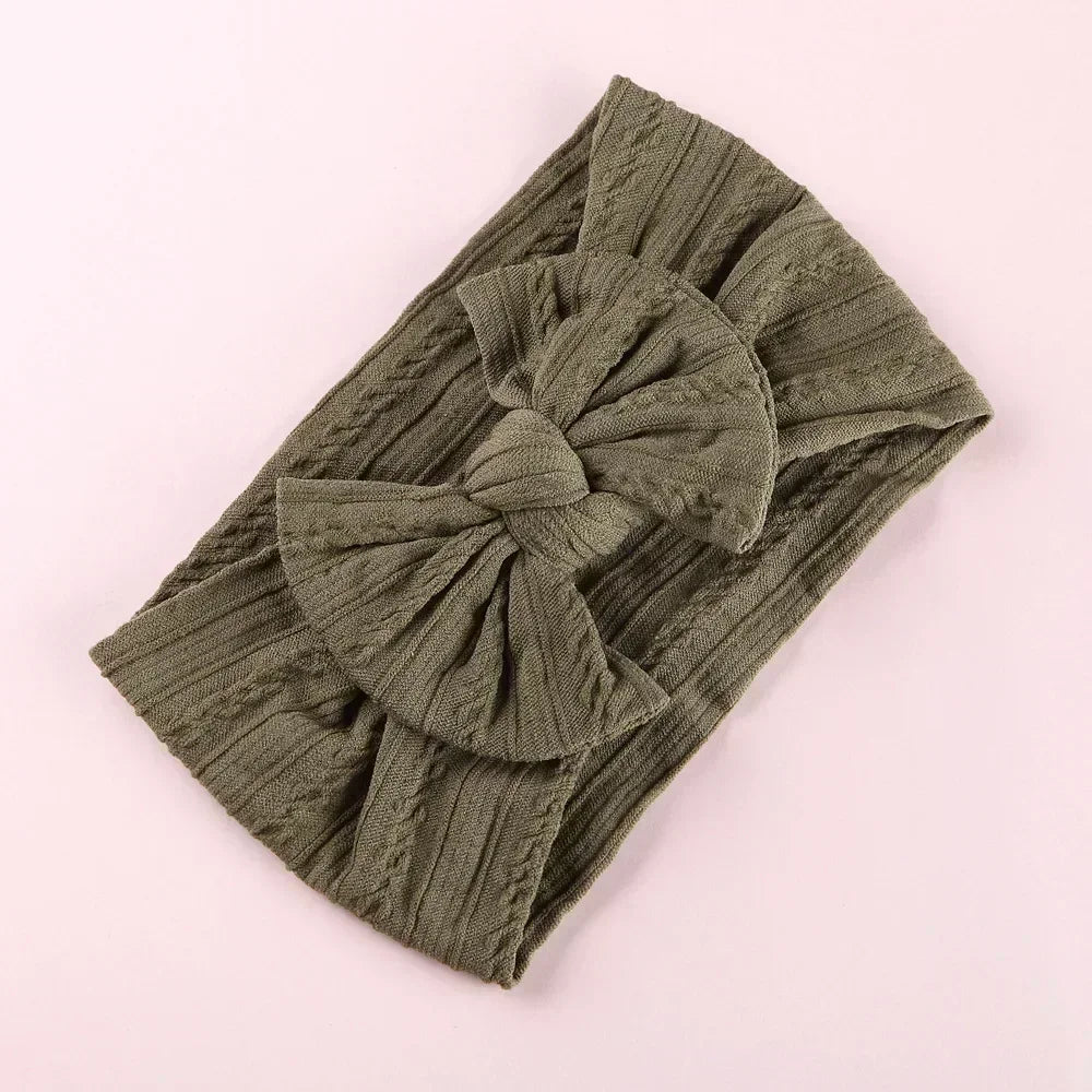 LittleCrown™ Baby Headband – Soft Cotton Blend Stretchy Bow for Newborns
