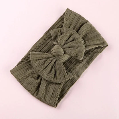 LittleCrown™ Baby Headband – Soft Cotton Blend Stretchy Bow for Newborns