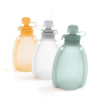 120ML BPA-Free Refillable Silicone Baby Food Bags