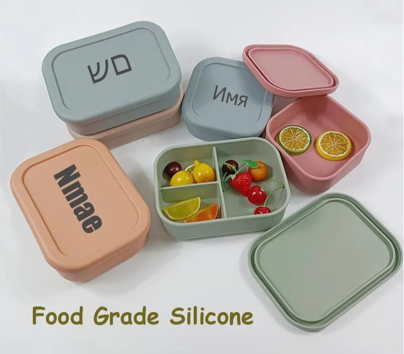 Silicone Lunch Box with 3 Compartments