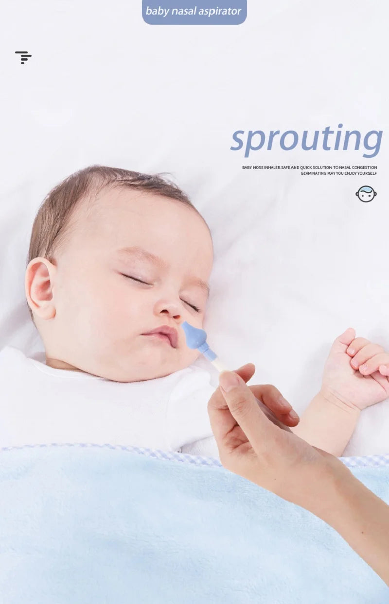 BreatheEasy™ Baby Nasal Aspirator – Safe Silicone Mouth Suction Snot Cleaner for Newborns