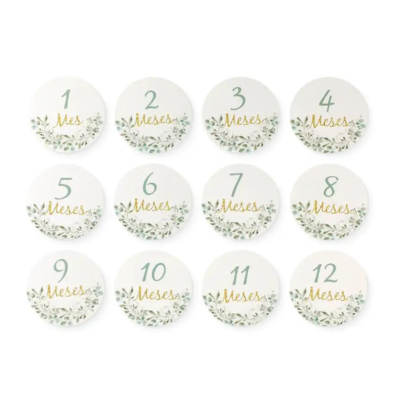 Wooden Baby Milestone Age Cards Set