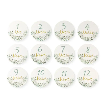 Wooden Baby Milestone Age Cards Set