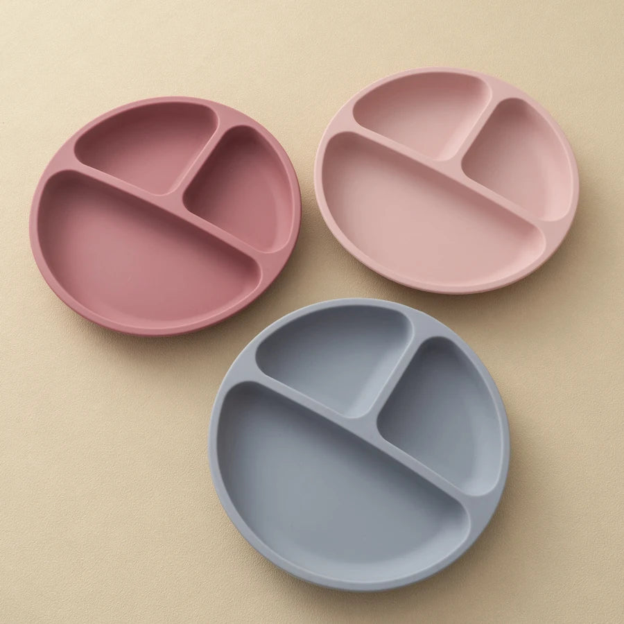 1PC Baby Sucker Silicone Dining Plate