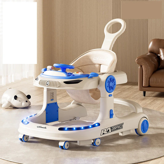 3-in-1 Foldable Baby Walker with Music & Wheels